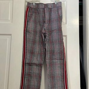 Plaid Ankle Length Pants
